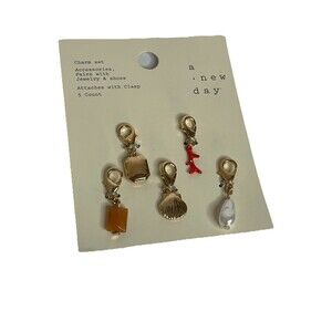 a new day Charm Set  nautical ocean coastal jewelry accessory NEW Gold